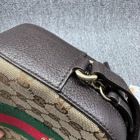 GUCCI Webby Bee Brown Cloth Shoulder Bag 670-040125 - Picture 8 of 15